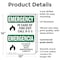Signmission Exit Sign, Plastic, 10 in W, 14 in H, In Case Of Fire Exit Call 9-1-1 Bilingual OS-2PACK-EM-P-1014-L-10339 - alternate 4